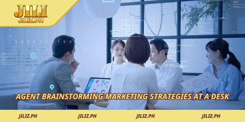 Agent brainstorming marketing strategies at a desk