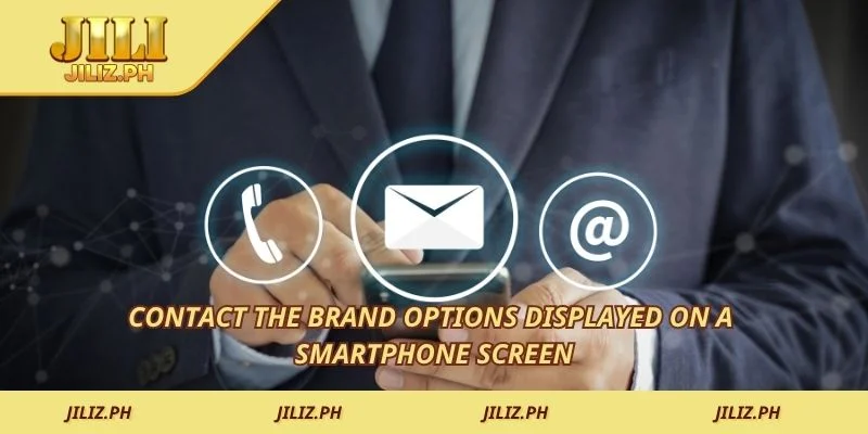 Contact the brand options displayed on a smartphone screen