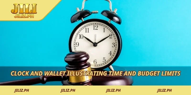 Clock and wallet illustrating time and budget limits