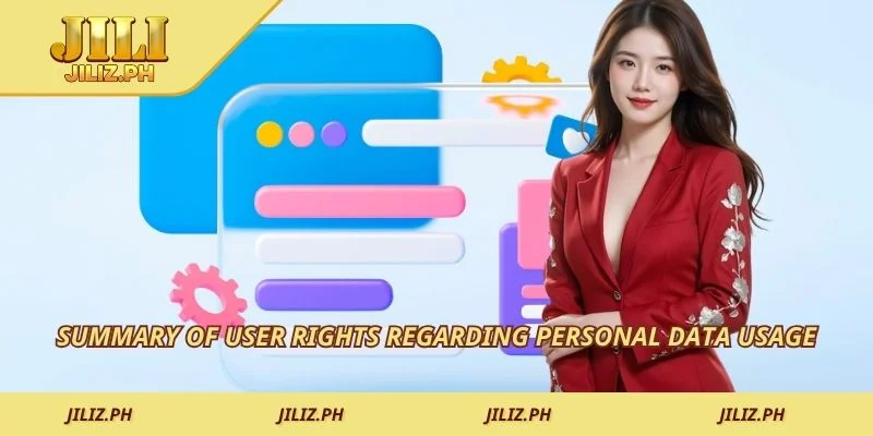 Summary of user rights regarding personal data usage