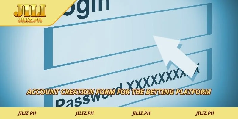 Account creation form for the betting platform