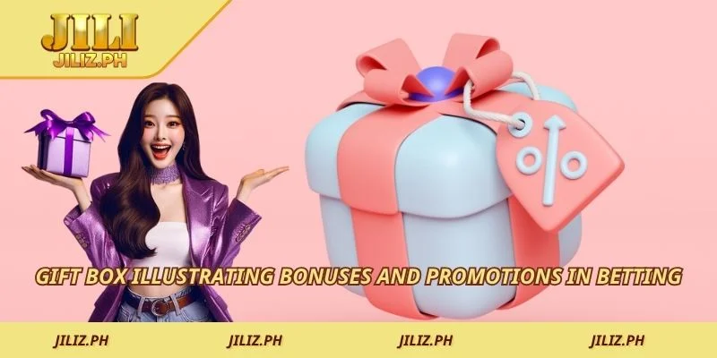 Gift box illustrating bonuses and promotions in betting