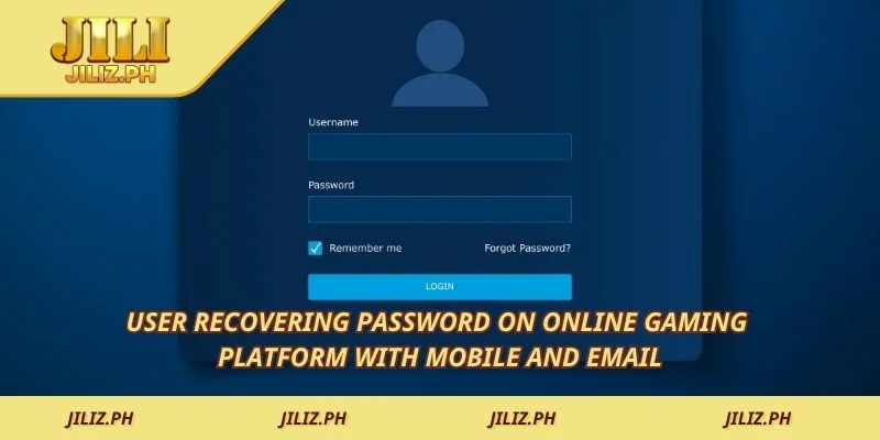 User recovering password on online gaming platform with mobile and email