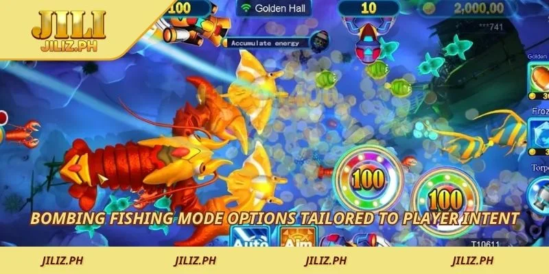 Bombing Fishing mode options tailored to player intent