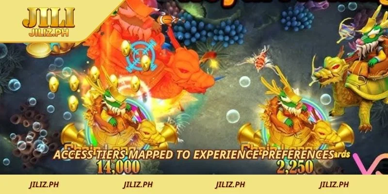 Access tiers mapped to experience preferences
