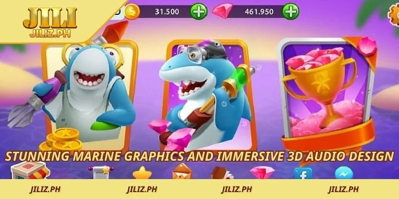 Stunning marine graphics and immersive 3D audio design