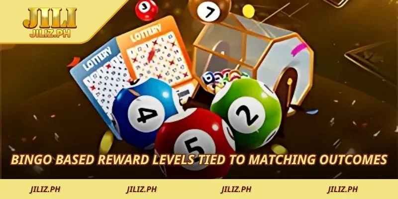 Bingo based reward levels tied to matching outcomes