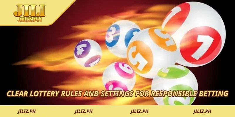 Clear lottery rules and settings for responsible betting