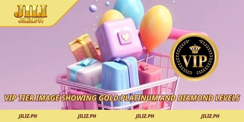 VIP tier image showing gold platinum and diamond levels